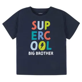 Infant & Toddler Boy "Super Cool Big Brother" Short Sleeve Tee