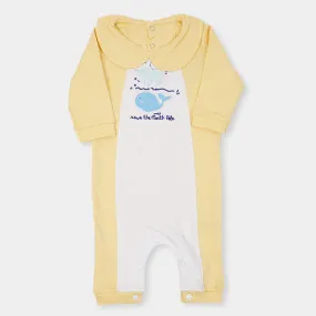 Infant Boys Knitted Romper North Pole - Pastel Yellow