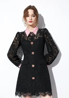 LACE SHIRT DRESS