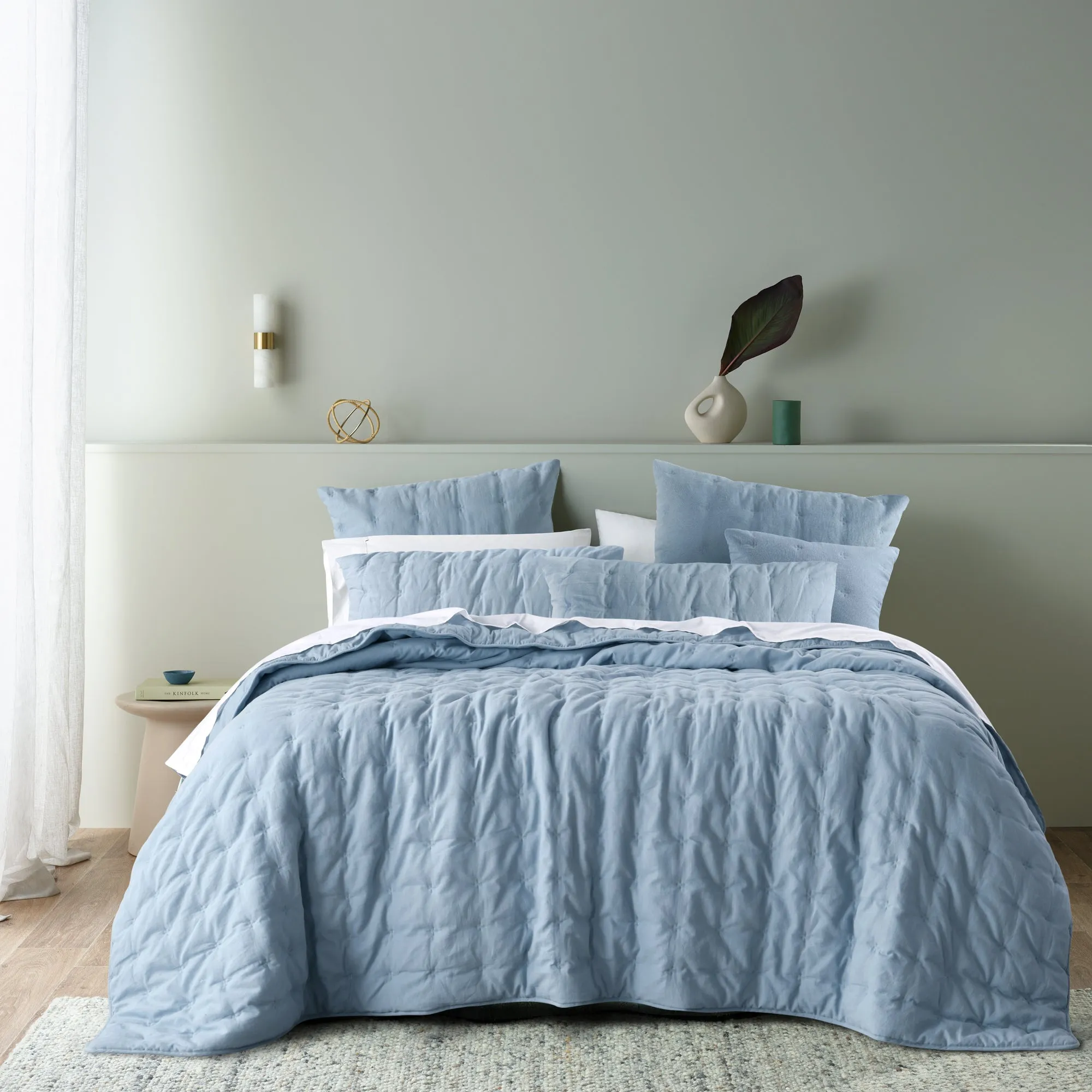 Langston Blue Comforter Set by Bianca
