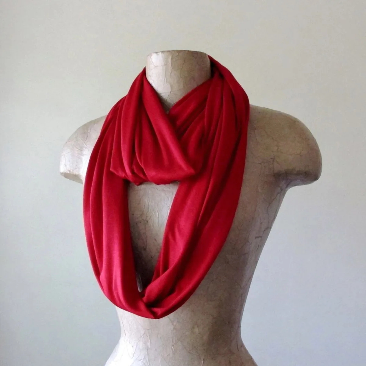 LIPSTICK RED Infinity Scarf