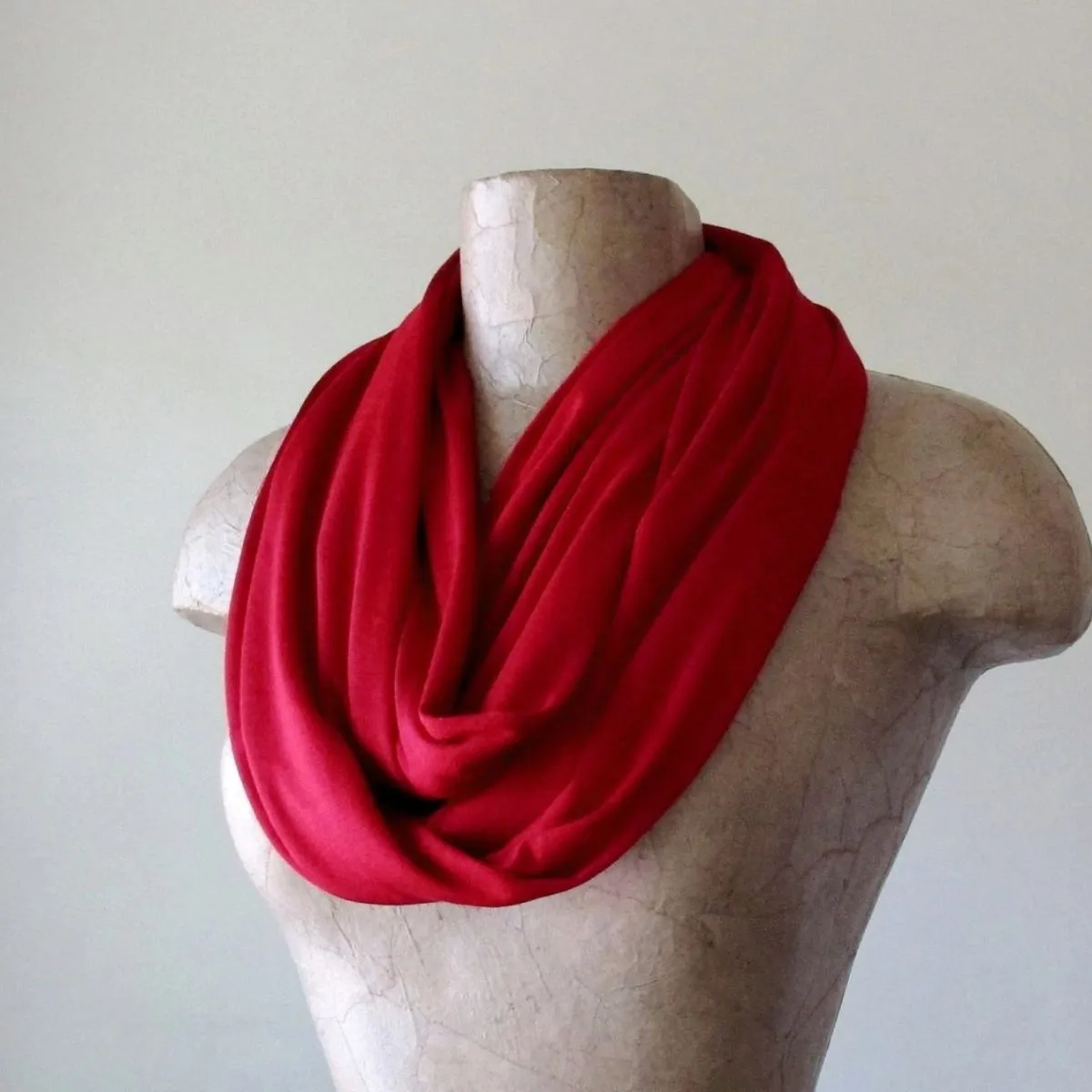 LIPSTICK RED Infinity Scarf