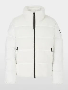 Marc Cain Sports Women's Furry Padded Jacket In Off White XS 12.11 W50 Col 110