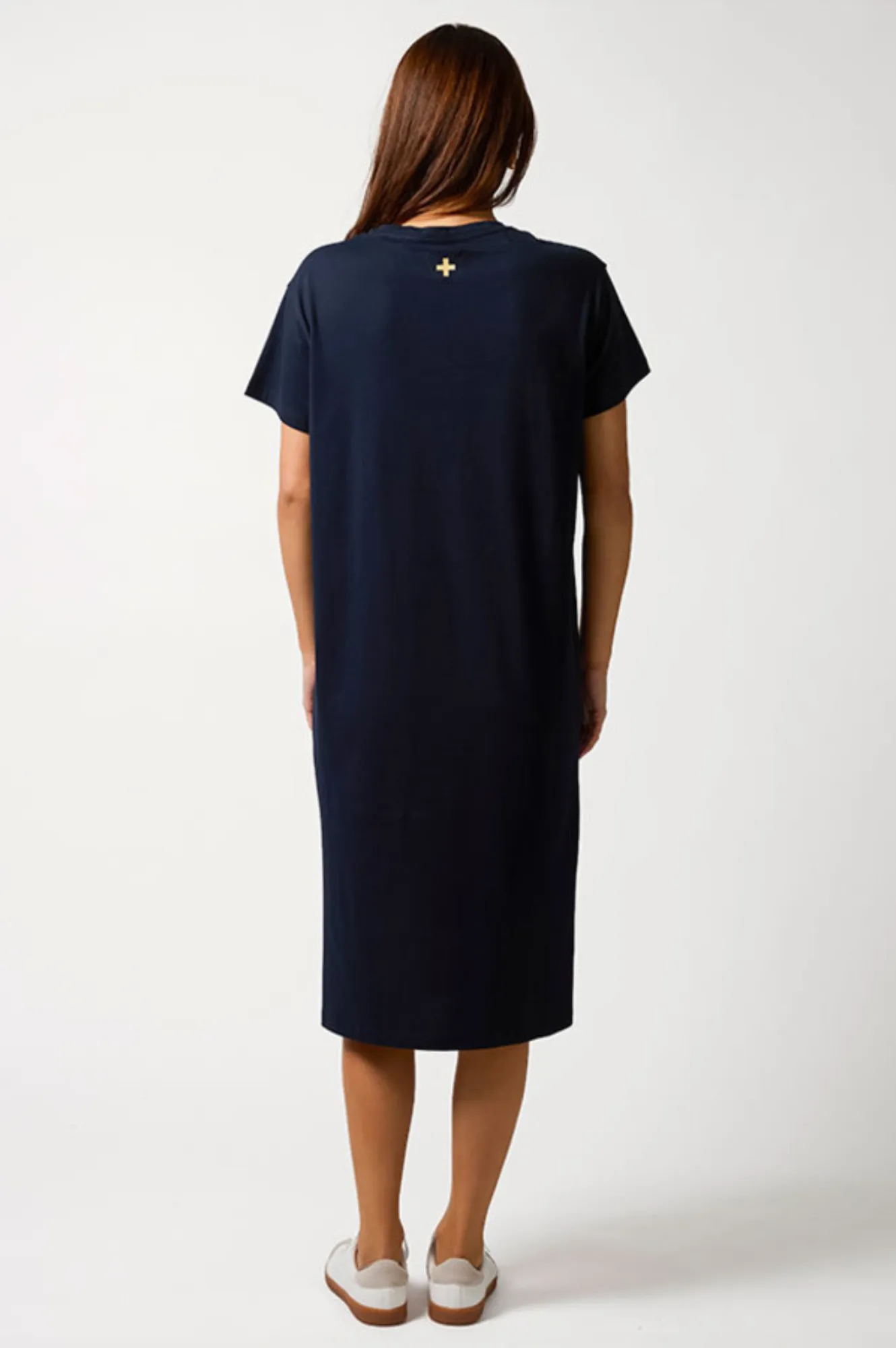 Maxie Tee Shirt Dress - Navy Paris