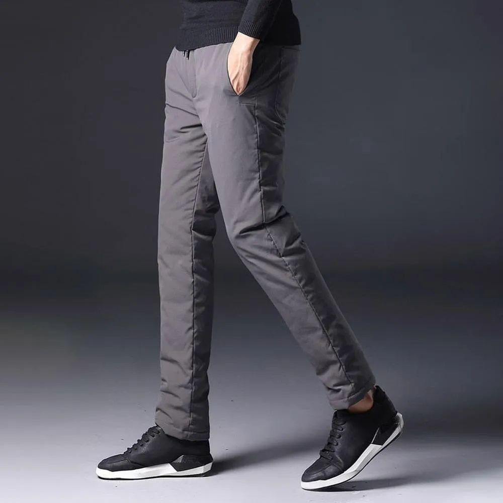 Men Winter Pants Duck Down Outdoor Sports Camping Pants Thermal Down Trousers