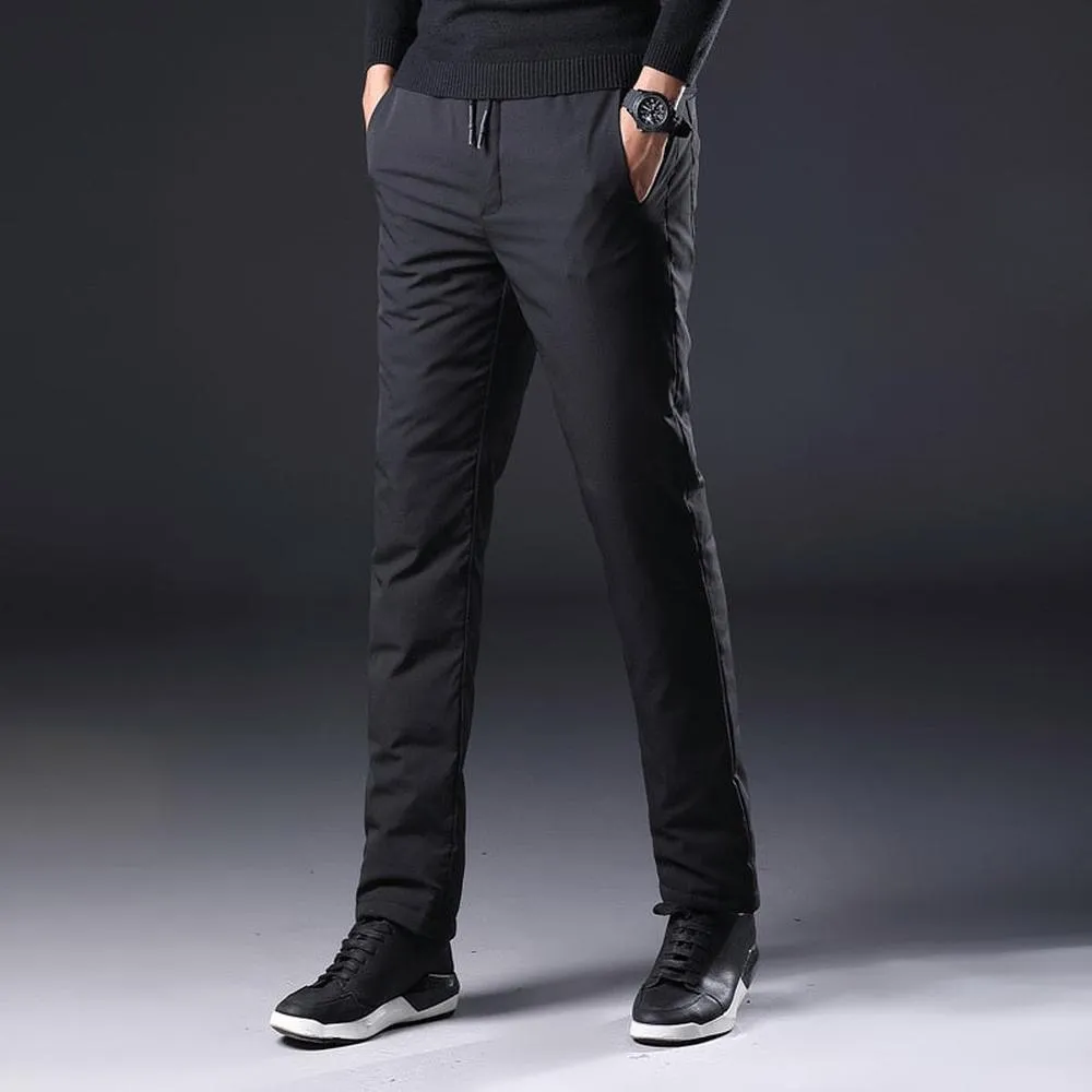 Men Winter Pants Duck Down Outdoor Sports Camping Pants Thermal Down Trousers