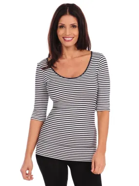 Micro Stripe Reversible Ballet Sleeve - FINAL SALE
