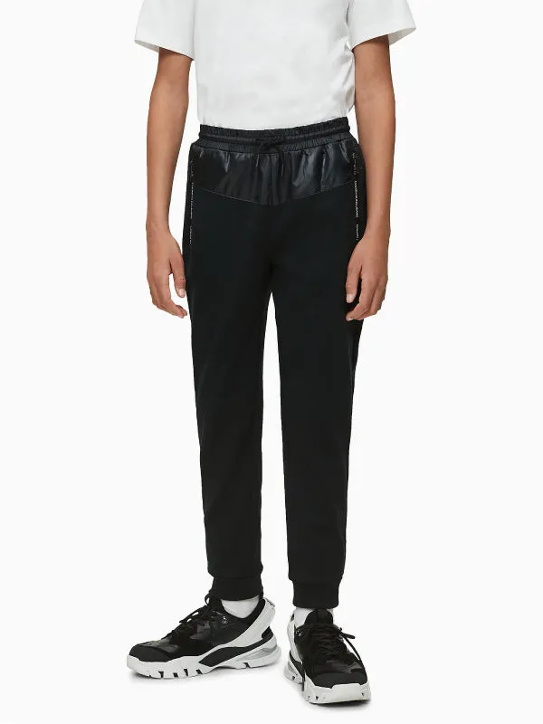 Mixed Material Pants