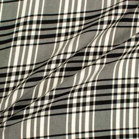 Monochrome Pure Wool Tartan