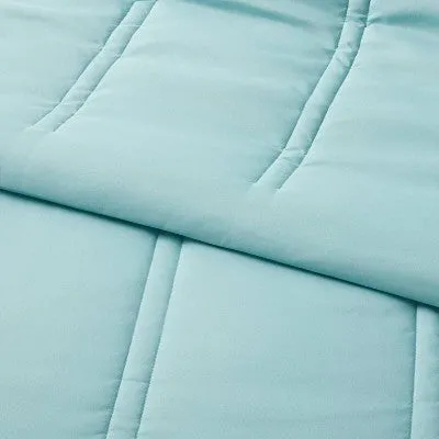 New - King Lofty Microfiber Comforter Turquoise Blue - Room Essentials: Eco-Friendly, All-Season, Teen-Friendly