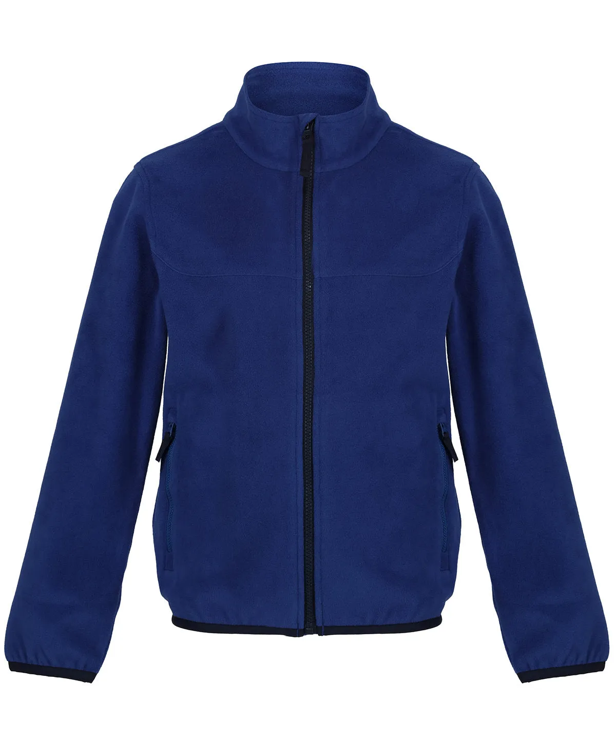 New Royal/Navy - Kids full-zip microfleece