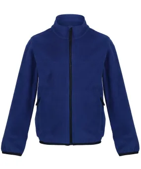 New Royal/Navy - Kids full-zip microfleece