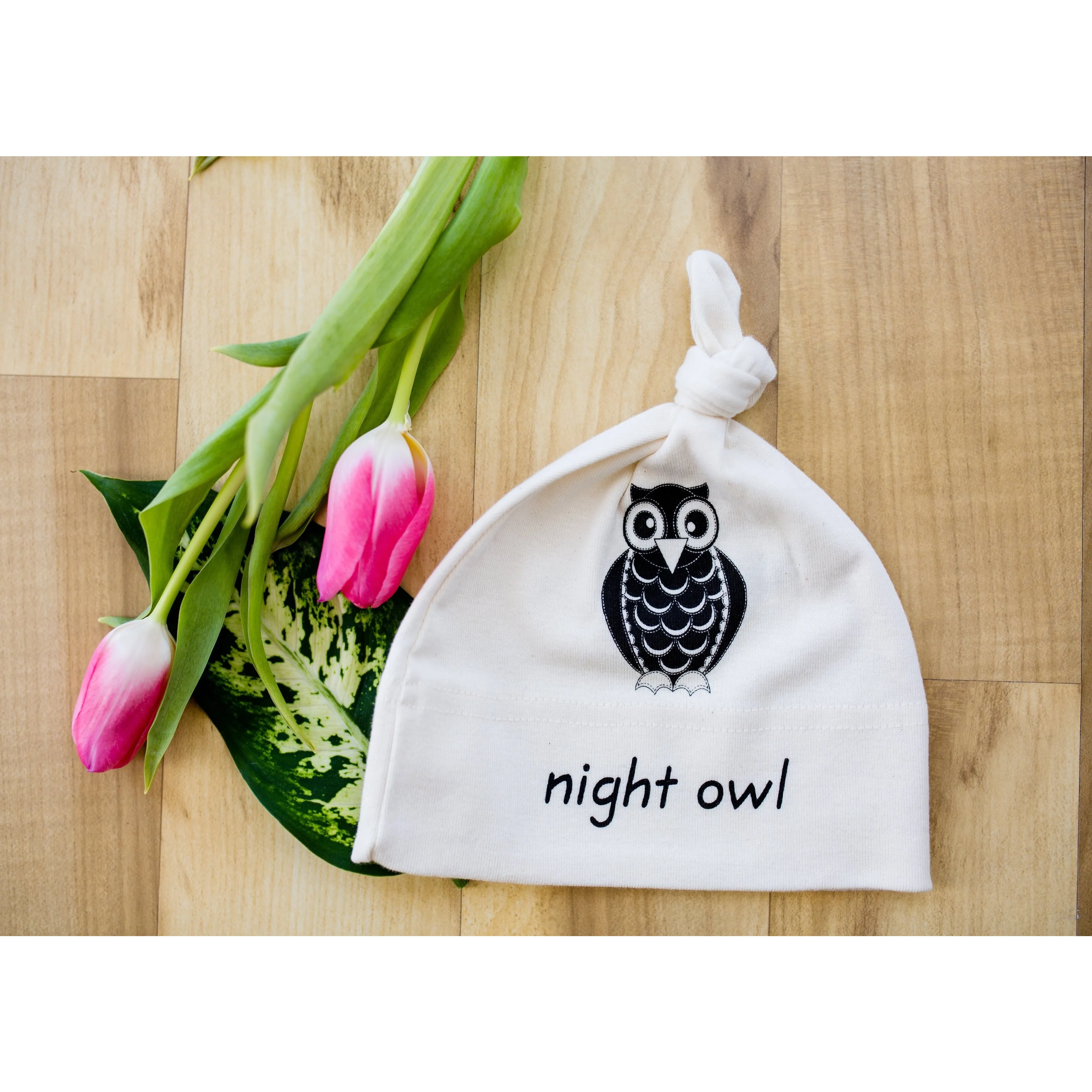 Night Owl Short Sleeve Romper & Hat Gift Set