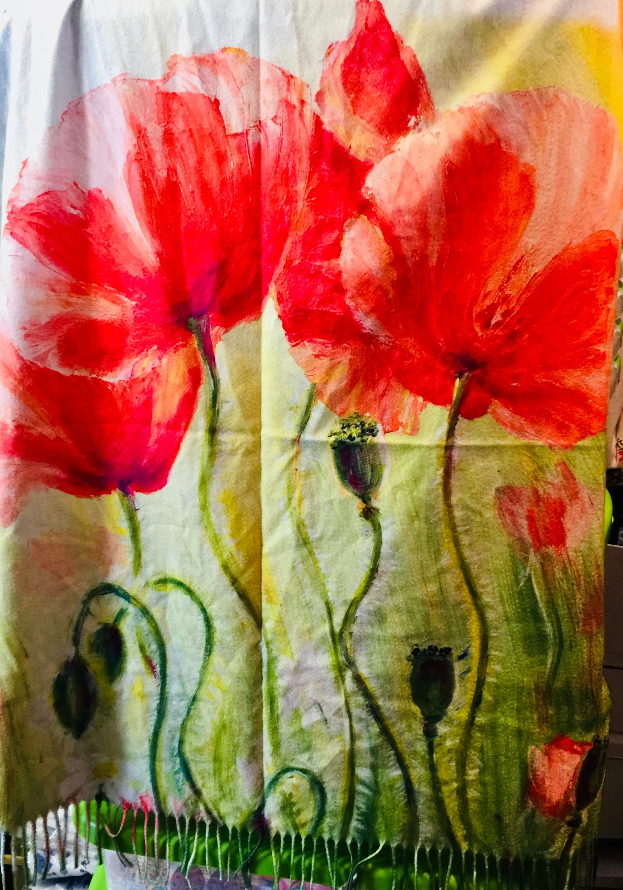Oil Painting Design Fashion Scarf and Shawl