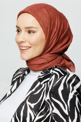 Onion Peel Pleated Bamboo Square Scarf