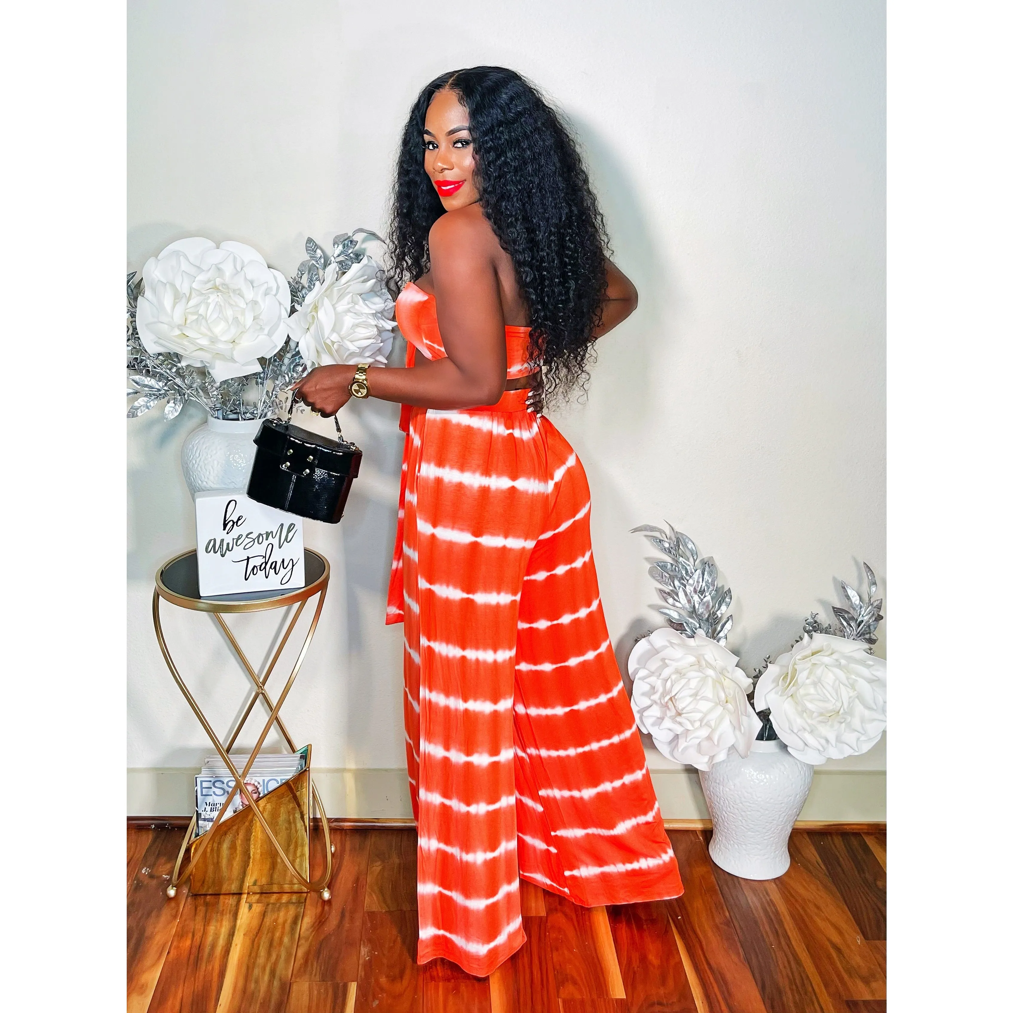 ORANGE BLAST PANTS SET