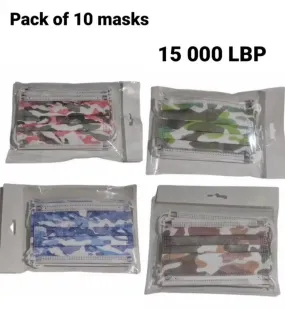 Pack Of 10 Kids Masks
