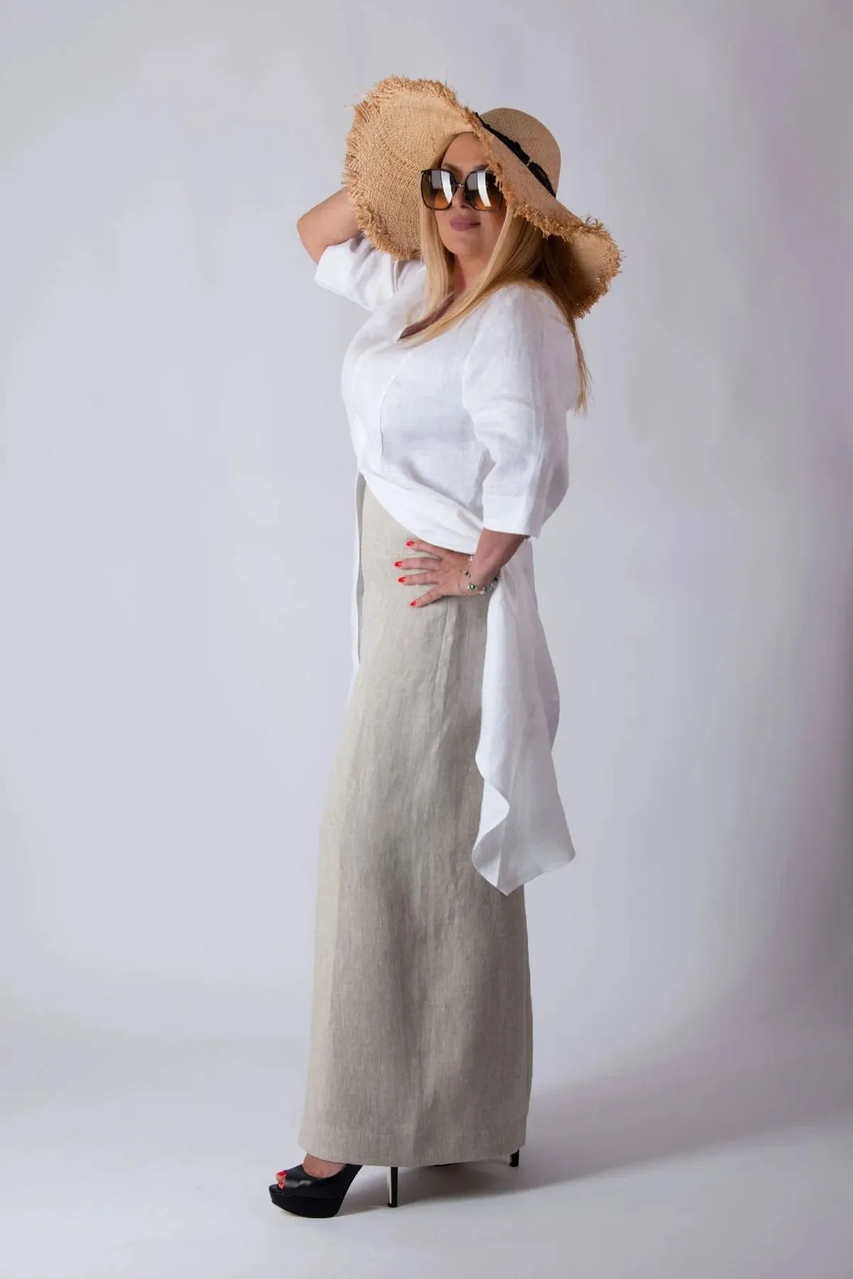 PAMELA LINEN PANTS SKIRT