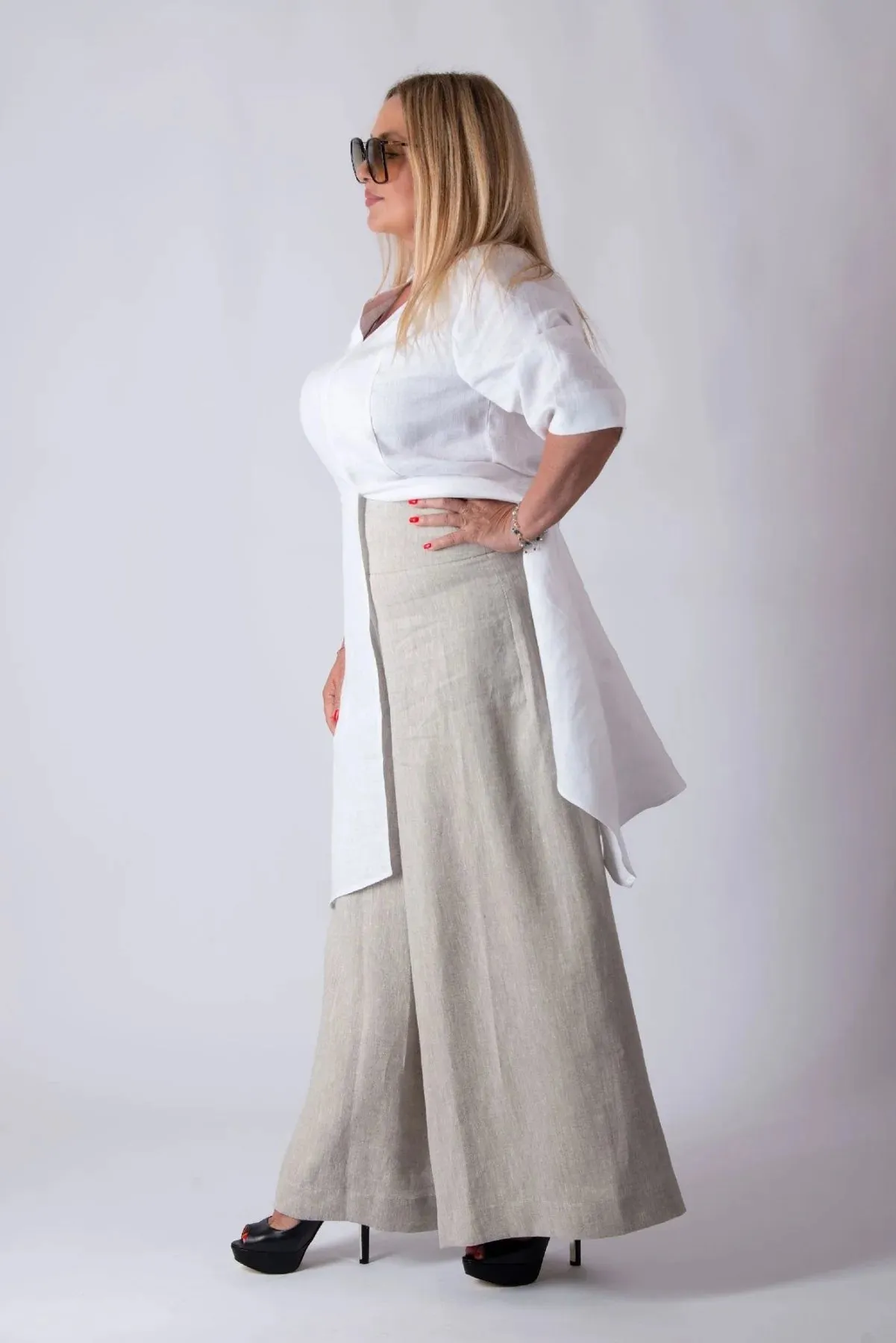 PAMELA LINEN PANTS SKIRT