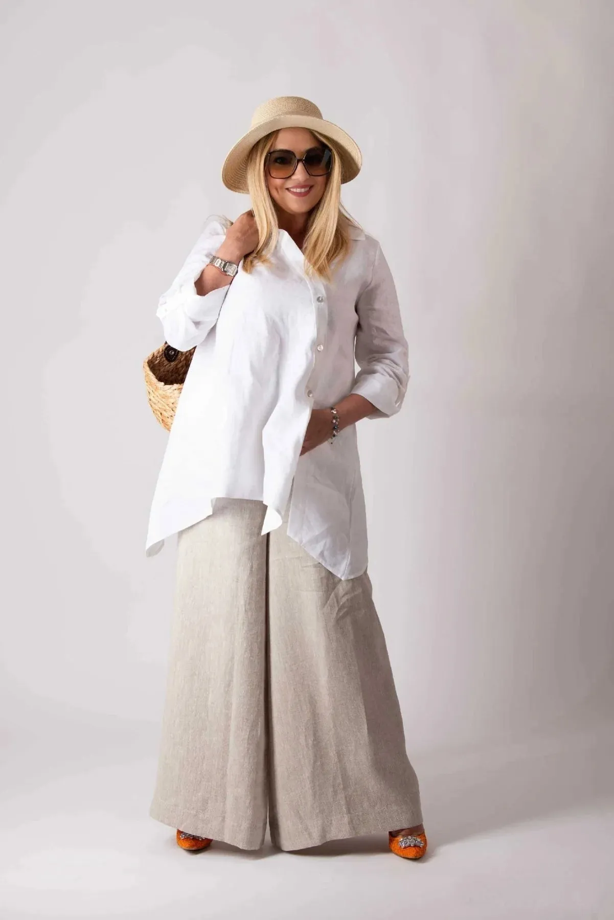 PAMELA LINEN PANTS SKIRT