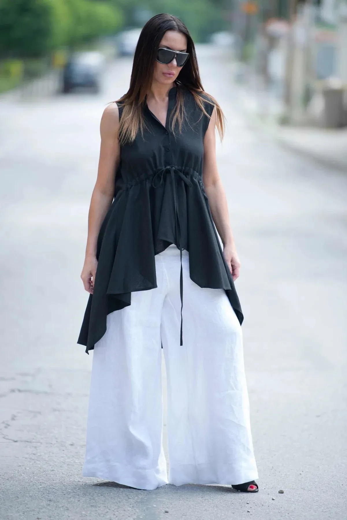 PAMELA LINEN PANTS SKIRT