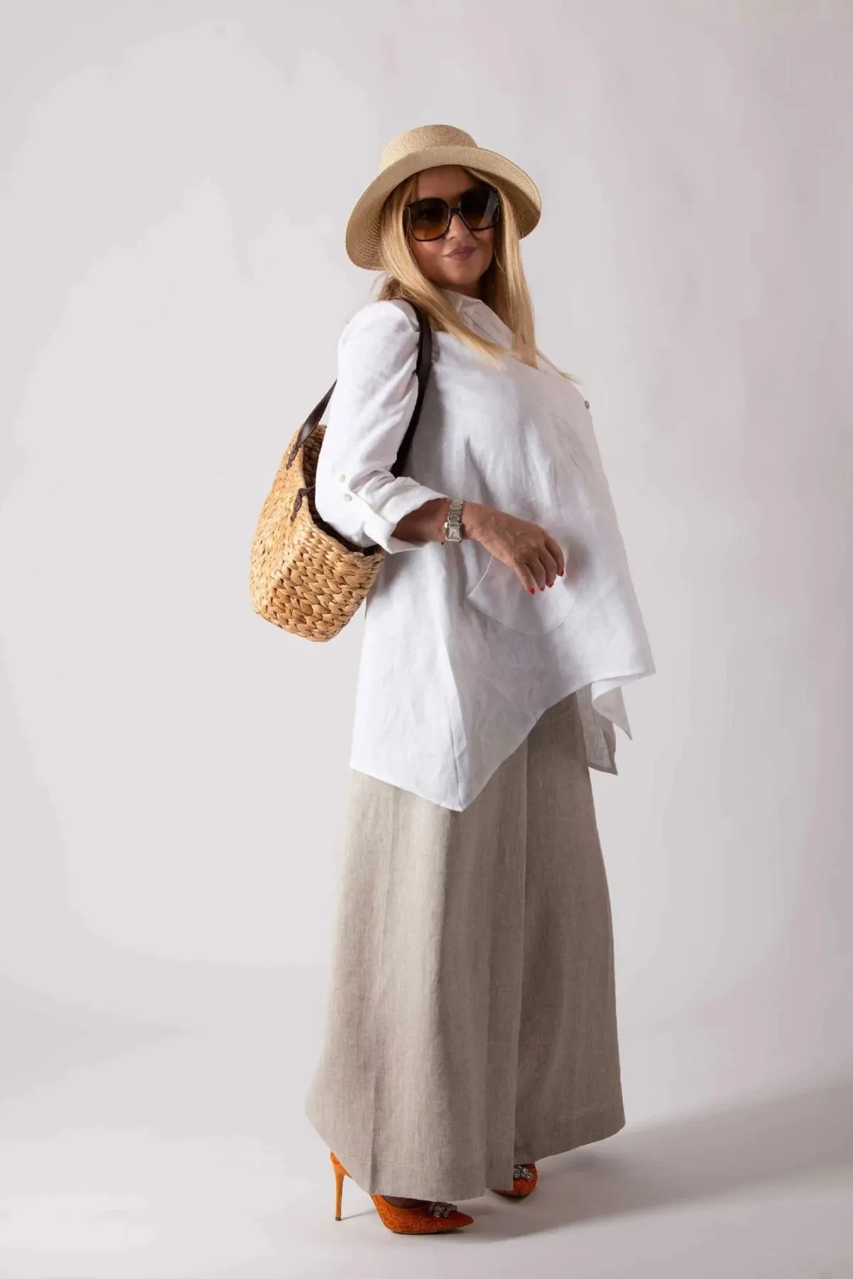 PAMELA LINEN PANTS SKIRT
