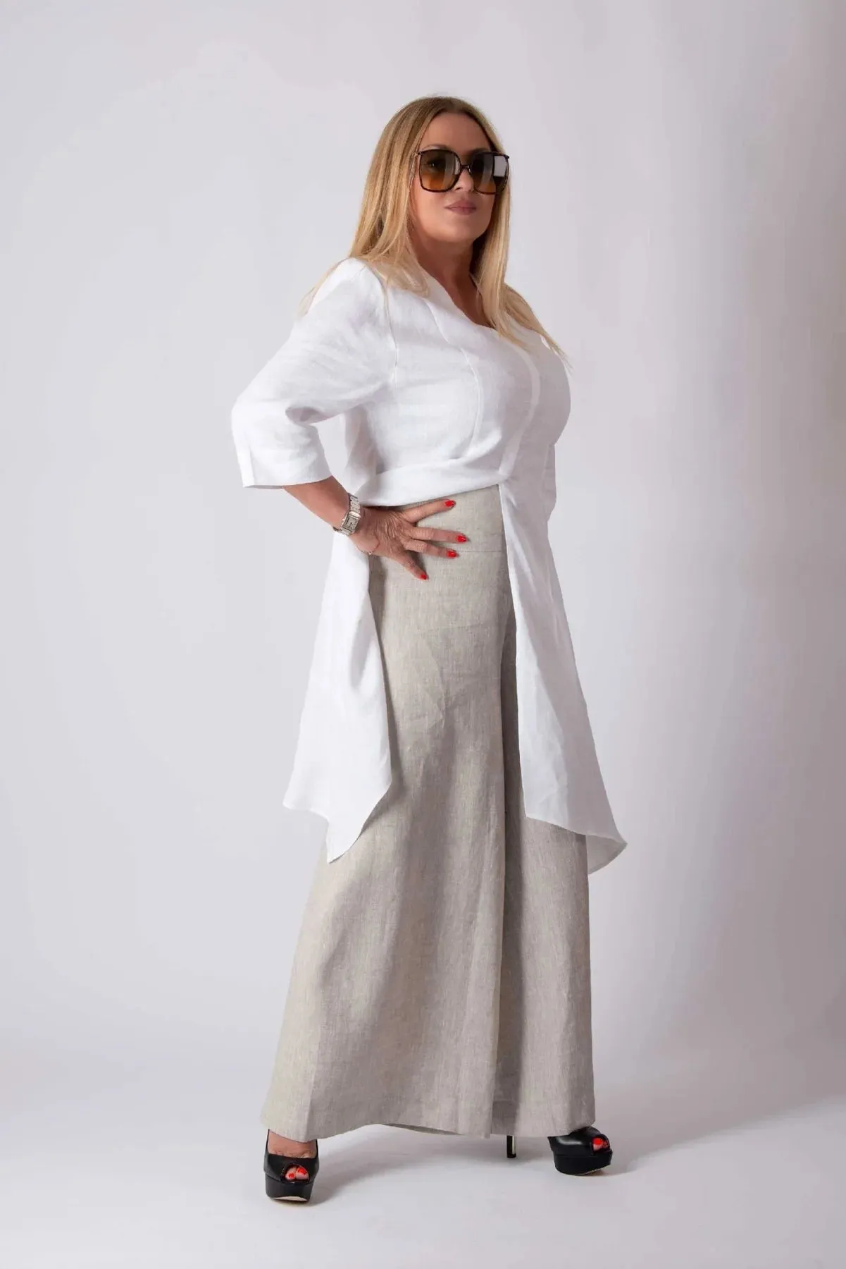 PAMELA LINEN PANTS SKIRT