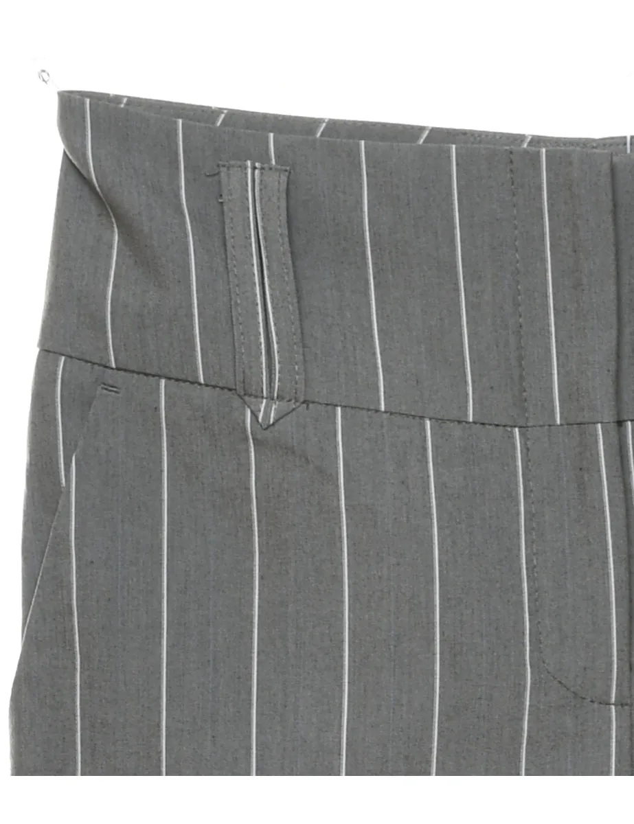 Pinstripes Grey Trousers - W28 L34