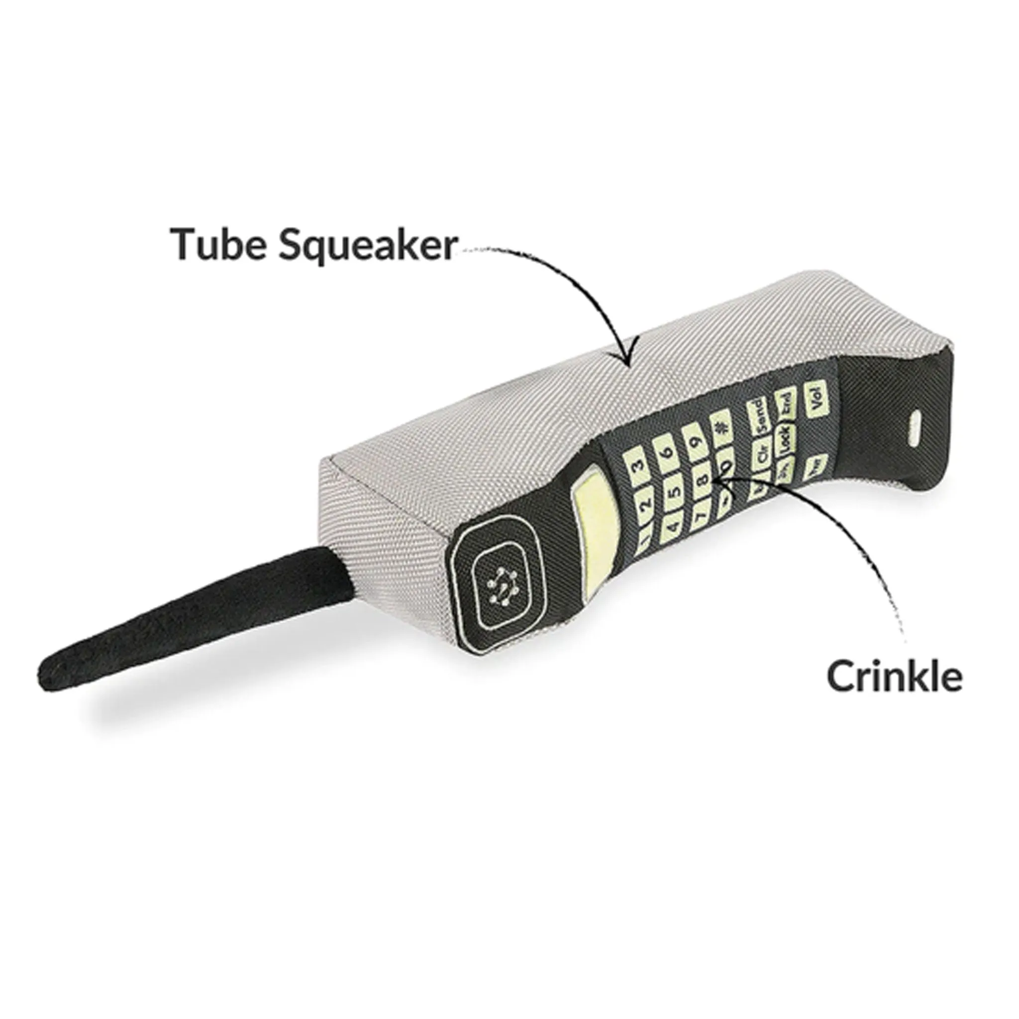 P.L.A.Y. Brick Phone Dog Toy - Grey