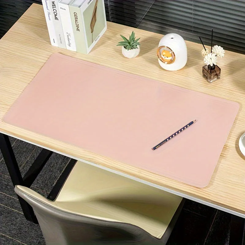 Premium Pink Monochrome Car Line Desk Mat  Waterproof  Nonslip