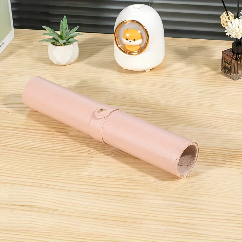 Premium Pink Monochrome Car Line Desk Mat  Waterproof  Nonslip