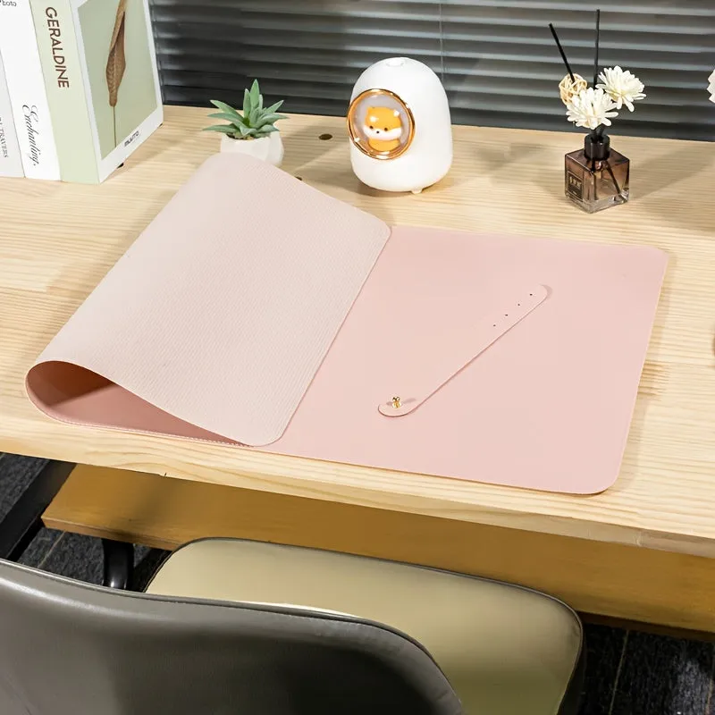 Premium Pink Monochrome Car Line Desk Mat  Waterproof  Nonslip