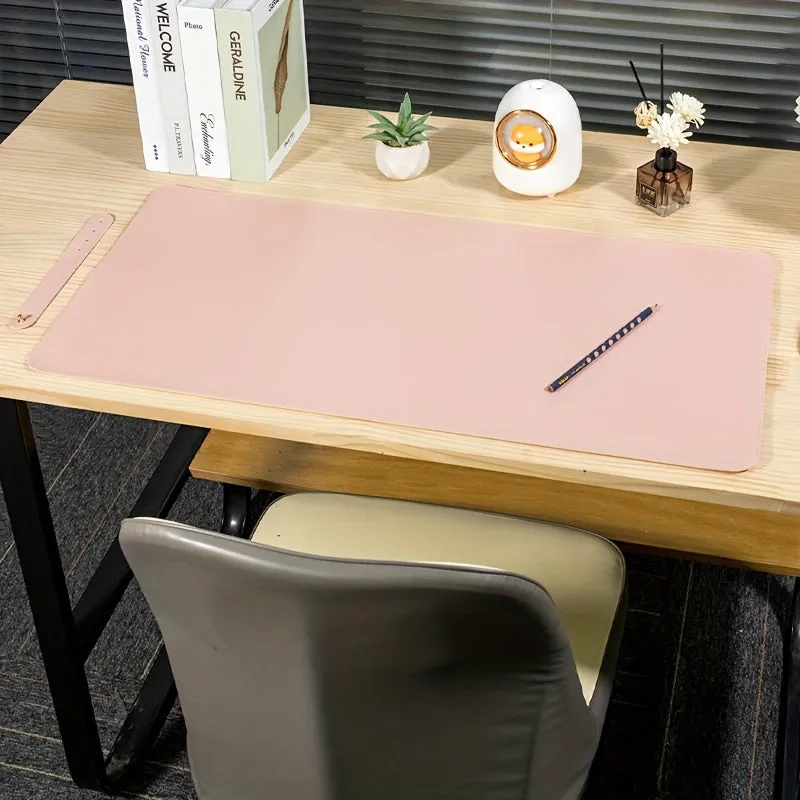 Premium Pink Monochrome Car Line Desk Mat  Waterproof  Nonslip