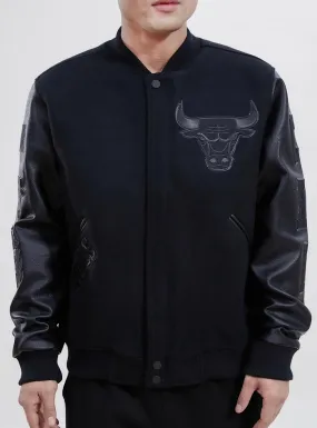 Pro Standard Jacket - Logo Mashup Varsity Chicago Bulls - Triple Black - BCB653449