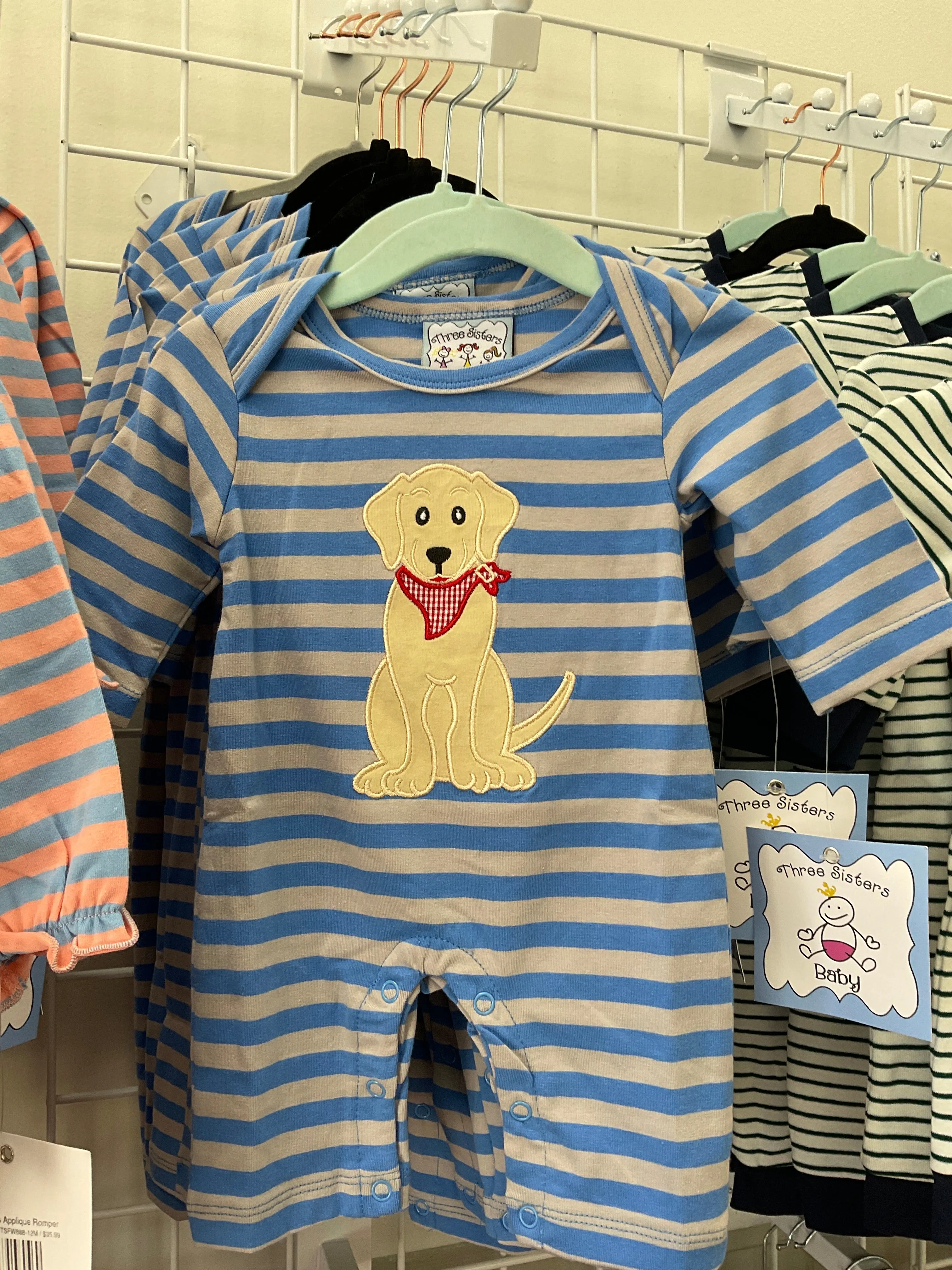 Puppy Boy's Applique Romper
