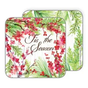 "Tis the Season" Winterberries Paper Coasters