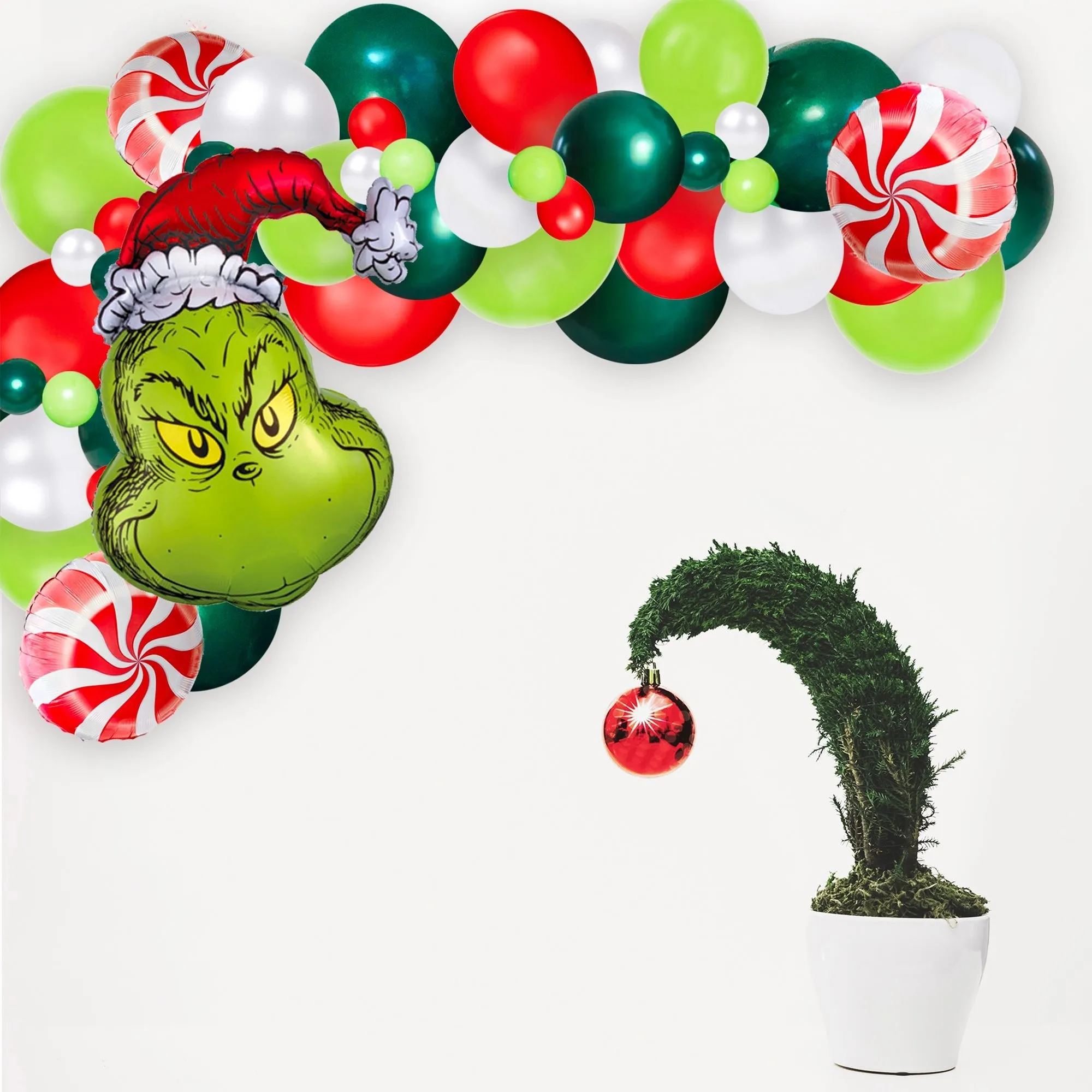 Red or Blue Peppermint Christmas Balloon (18-Inches)