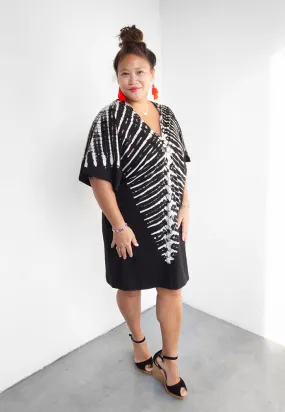 Roses & Rhinos Black Crocodile Short Dress