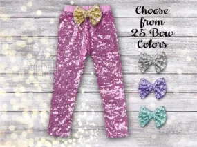 SALE Girl's Pink Sequin Pants