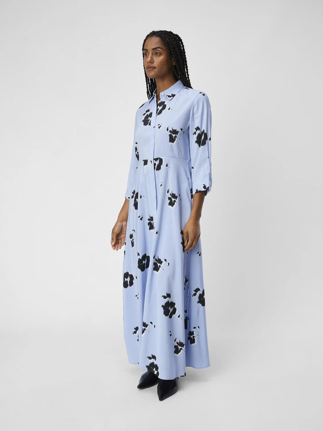 Sally Shirt Dress (Blue/Black)