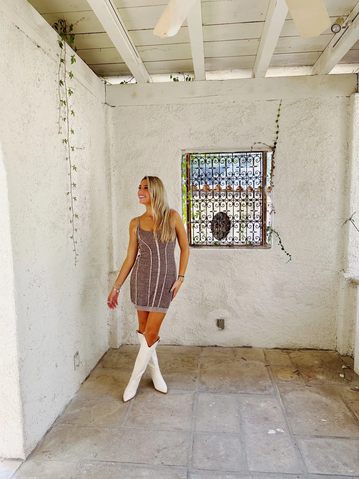 Seasons Change Dress - Brown