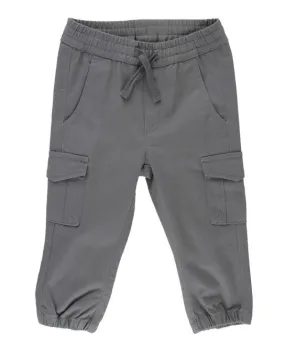 Slim Cargo Joggers - Smoke