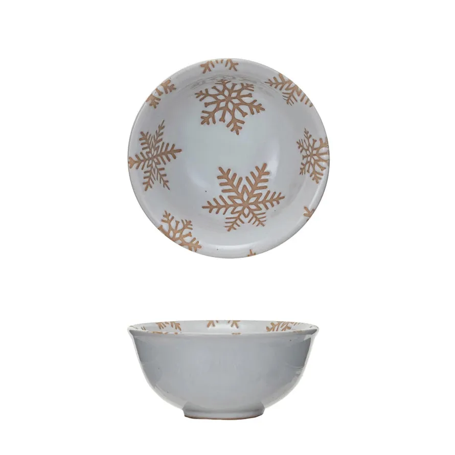 Snowflake Wax Relief Small Bowls