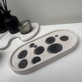 Solaris Contemporary Oval Stone Trinket Tray