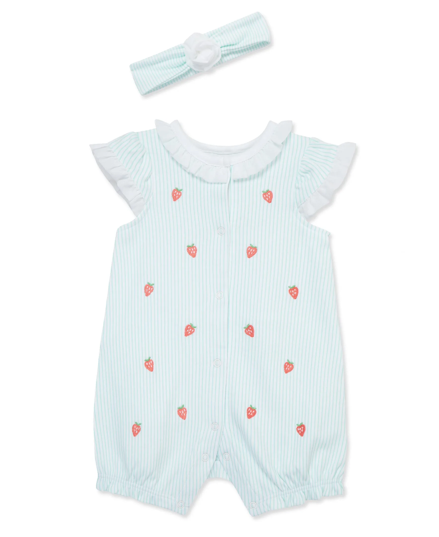 Strawberry Knit Romper & Headband