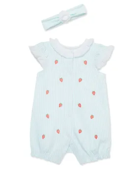 Strawberry Knit Romper & Headband