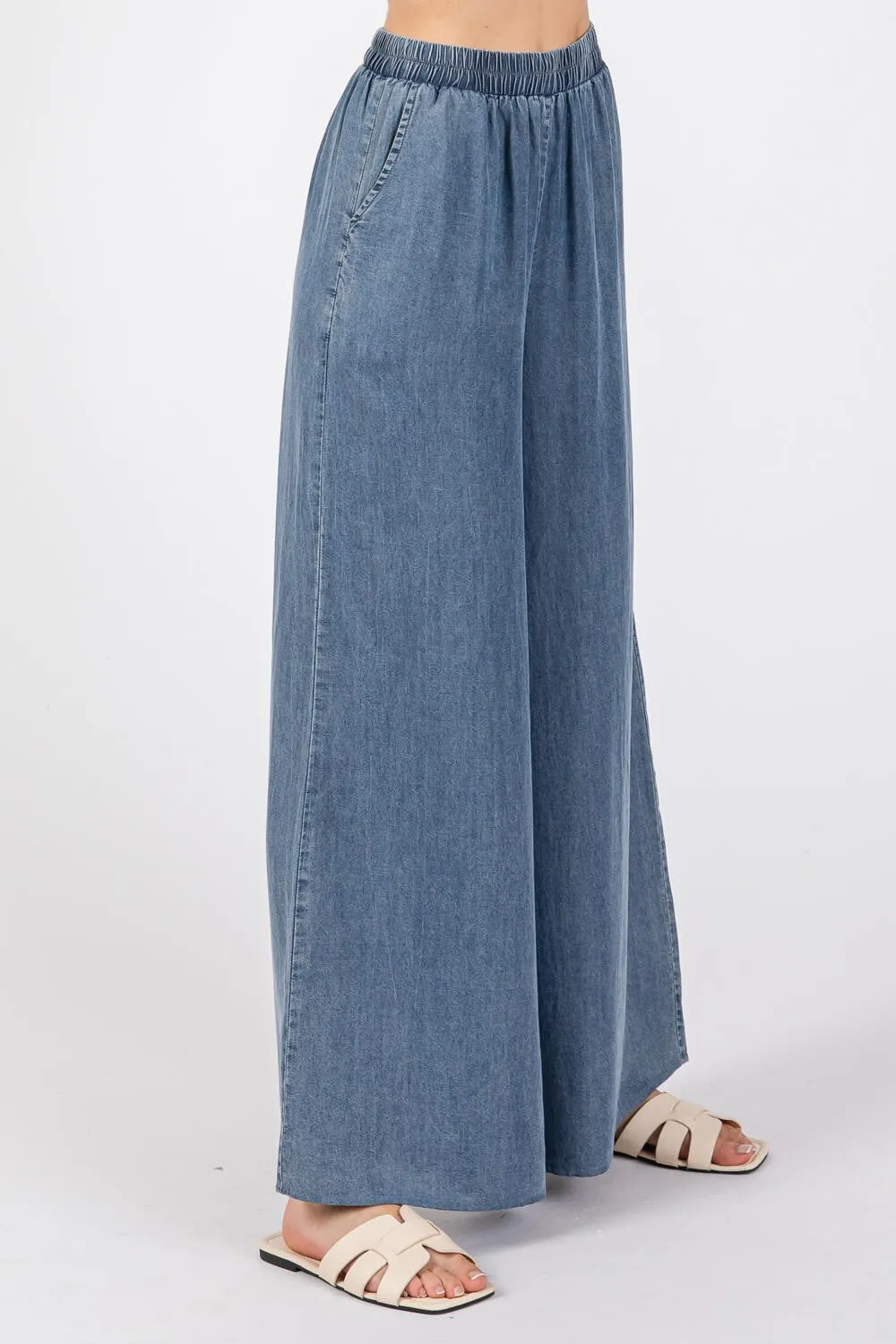 Tencel Wide Leg Pants