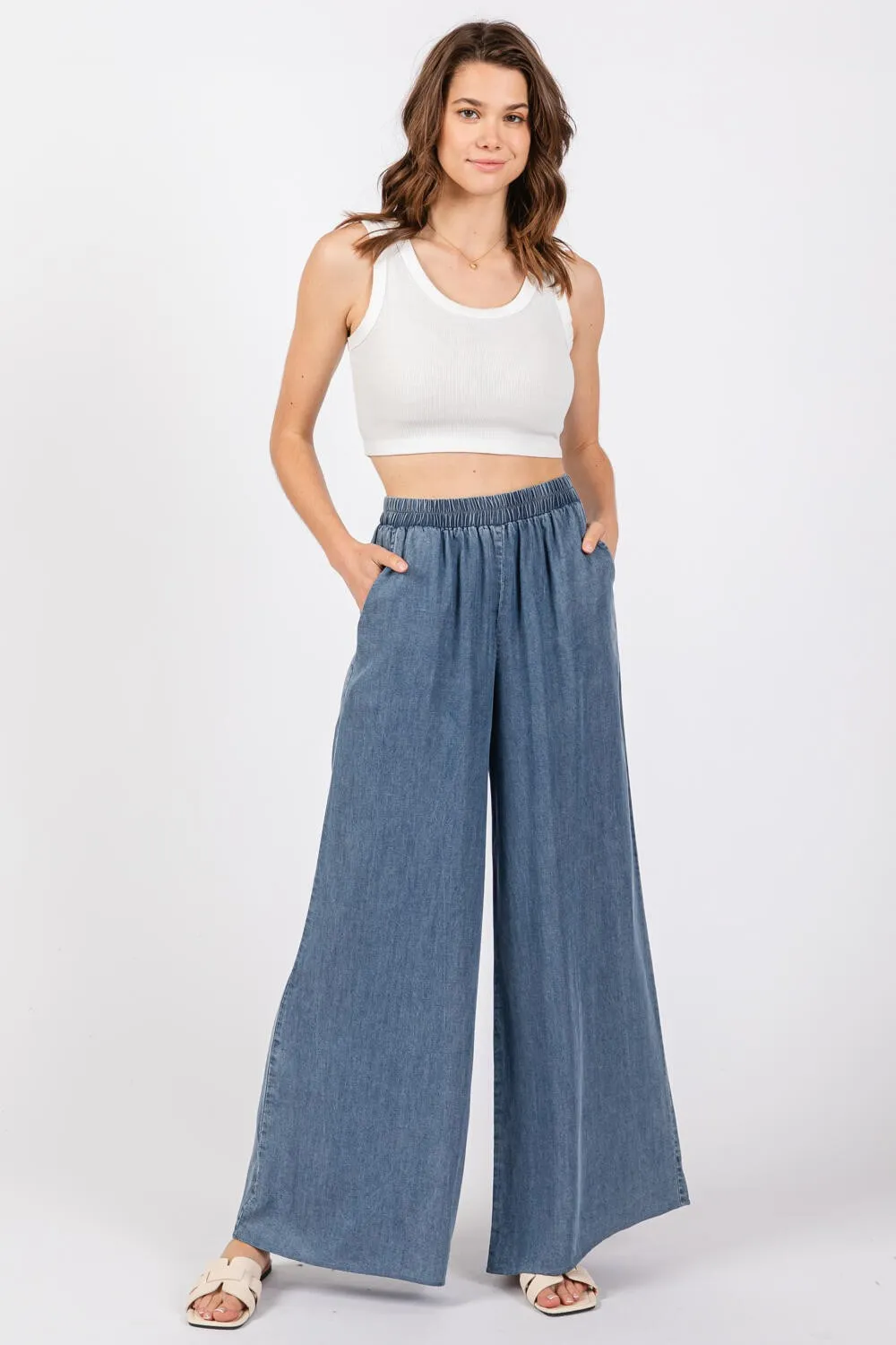 Tencel Wide Leg Pants