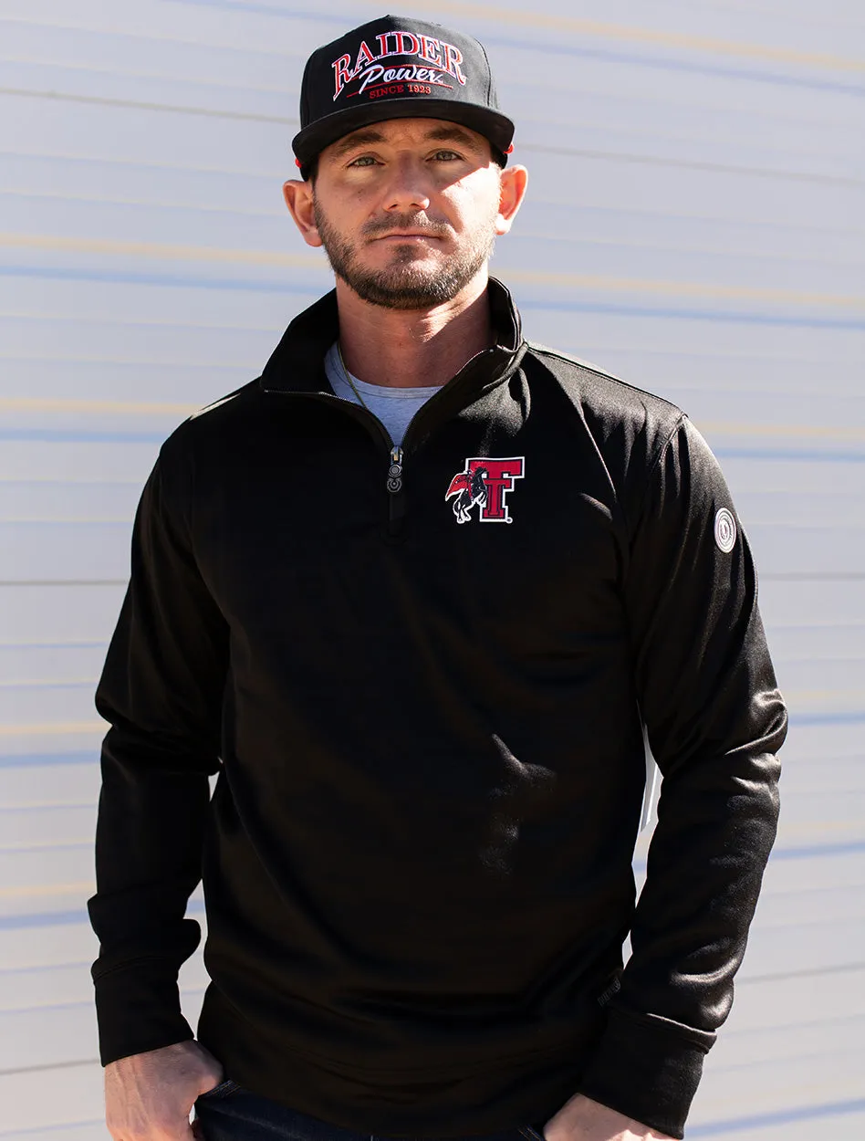 Texas Tech Dark Horse Essentials "Throwback Rearing Rider" 3.0 Quarter-Zip Pullover