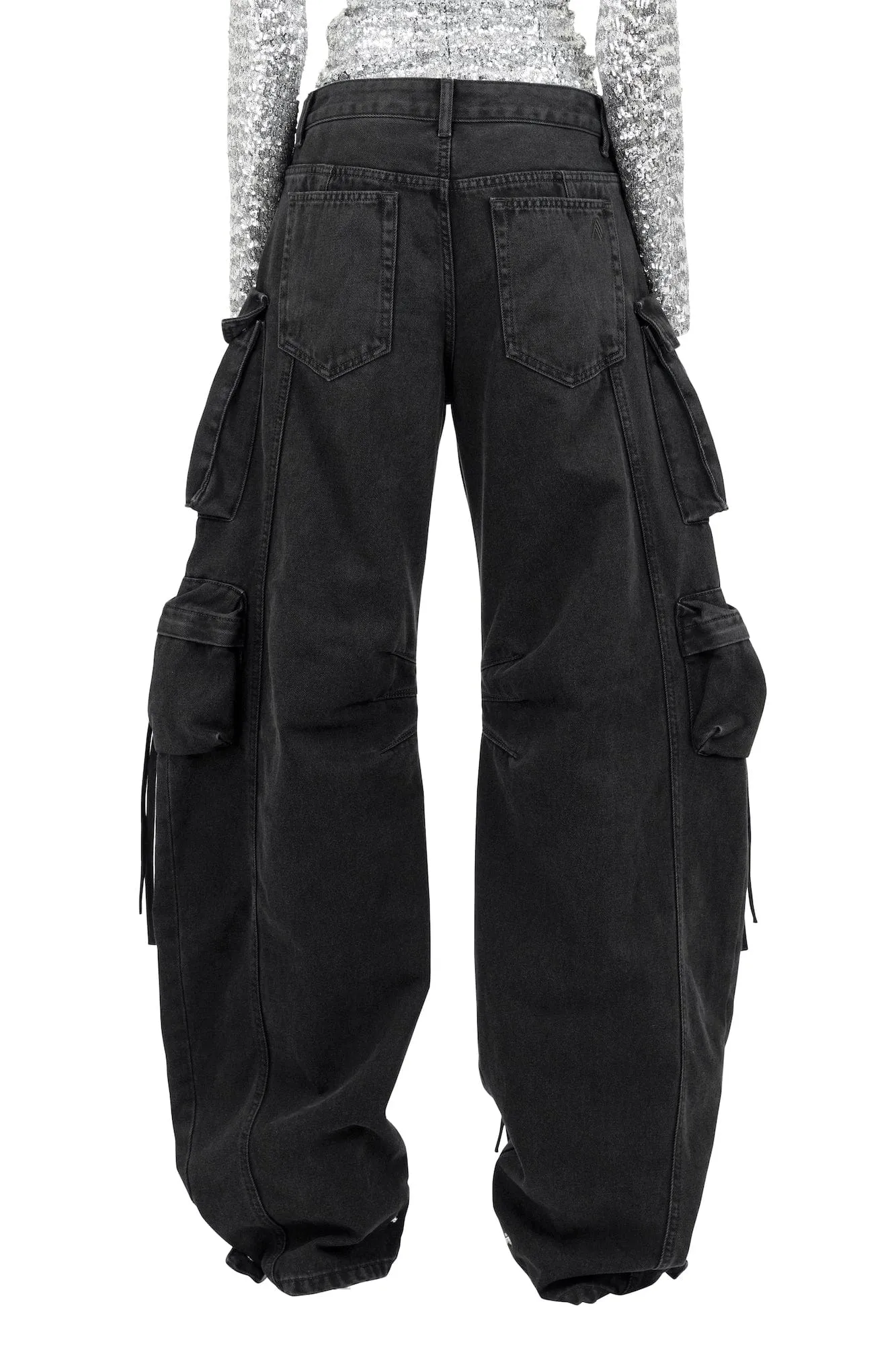 The Attico Fern Long Pants in Black